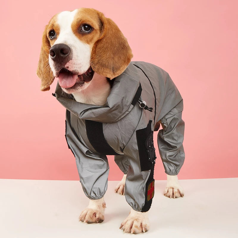 Waterproof Reflective Dog Raincoat β Adjustable Jacket for Large Breeds (Labrador, German Shepherd, Husky)