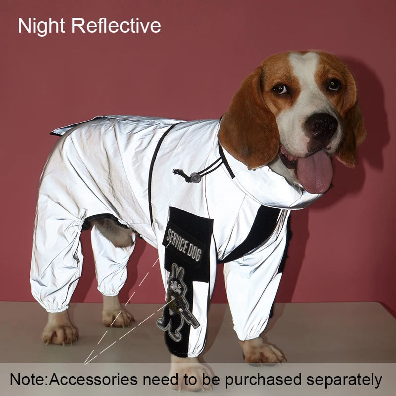 Waterproof Reflective Dog Raincoat β Adjustable Jacket for Large Breeds (Labrador, German Shepherd, Husky)
